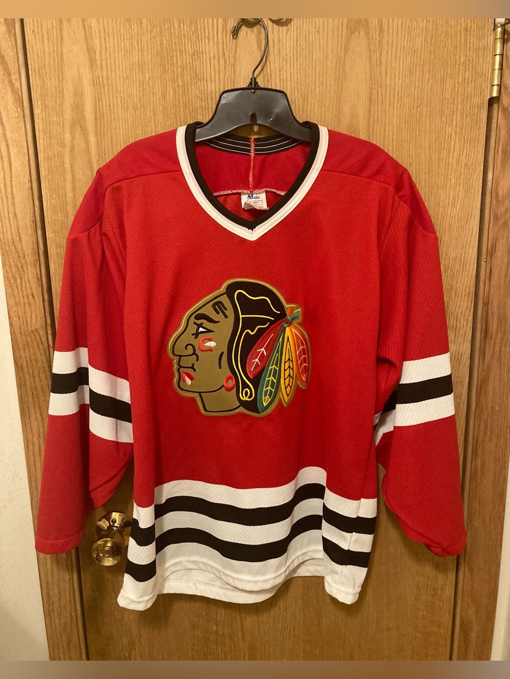 Vintage Chicago Blackhawks CCM Hockey Jersey - Red Mens S Maska NHL